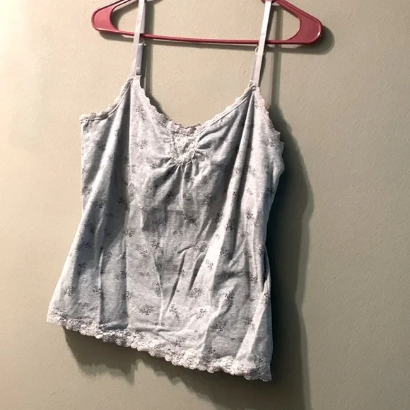 Women’s Gray with print and lace, camisole - Picture 1 of 7